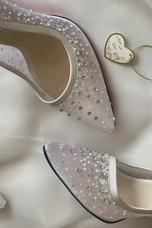 کفش عروس توری راحت