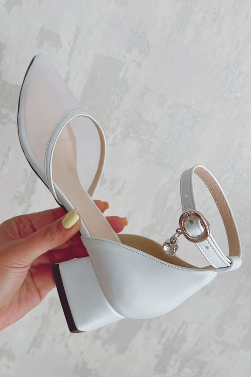 خرید کفش مجلسی توری پاشنه راحت