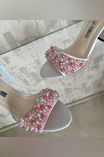 صندل توری مرواریدی